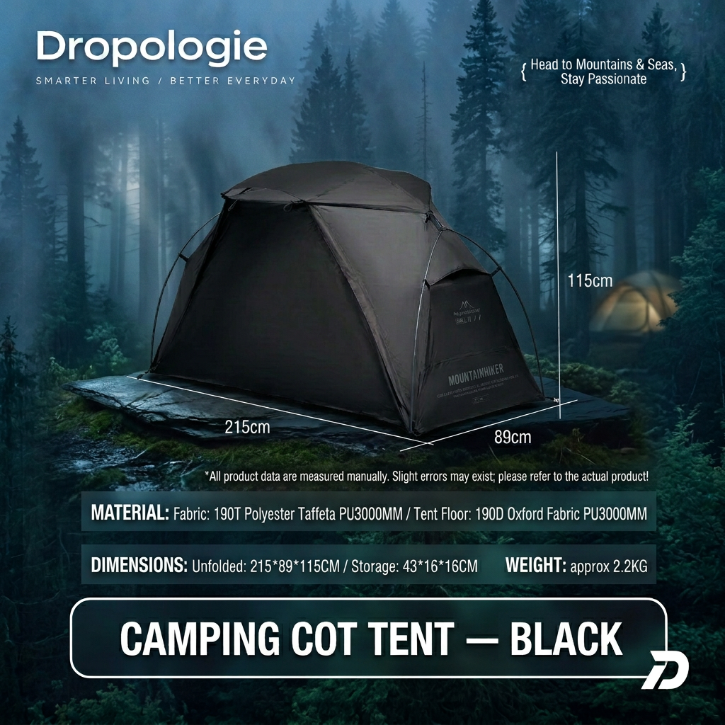 ⛺ Mountainhiker Waterproof Off Ground Camping Cot Tent – 4-Season Outdoor Tent