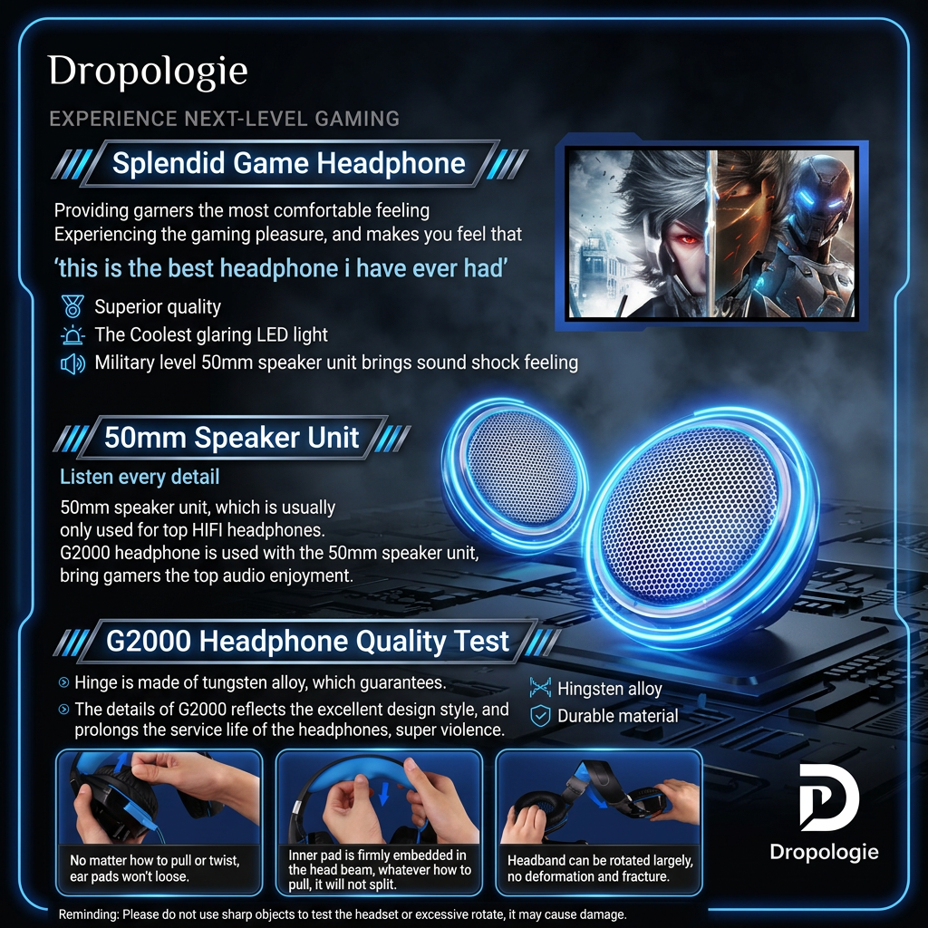 KOTION EACH G9/G2 Gaming Headset – Deep Bass Stereo, Glowing Earphones with Microphone for PS5, PS4, Xbox, PC & Laptop