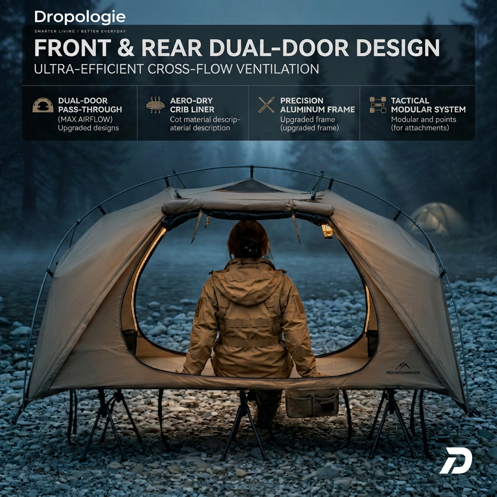 ⛺ Mountainhiker Waterproof Off Ground Camping Cot Tent – 4-Season Outdoor Tent