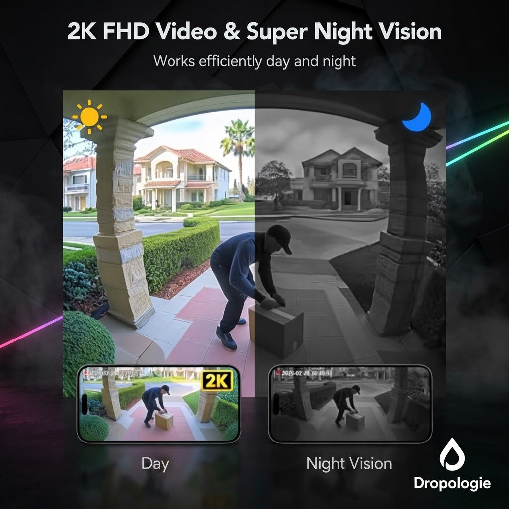 Smart Video Doorbell Camera – AI Motion Detection, Night Vision & Two-Way Audio