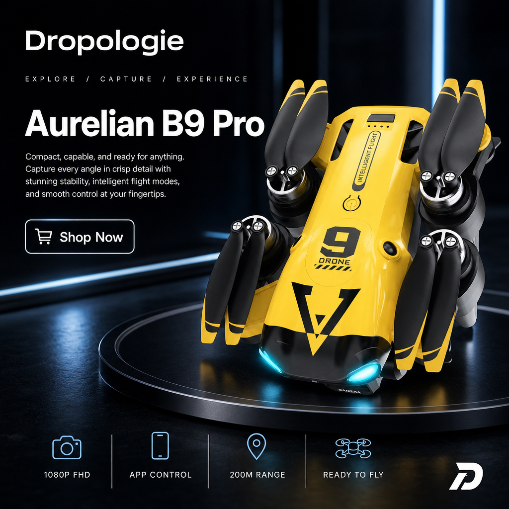 Aurelian B9 Pro 8K HD Drone with Triple Cameras & Obstacle Avoidance