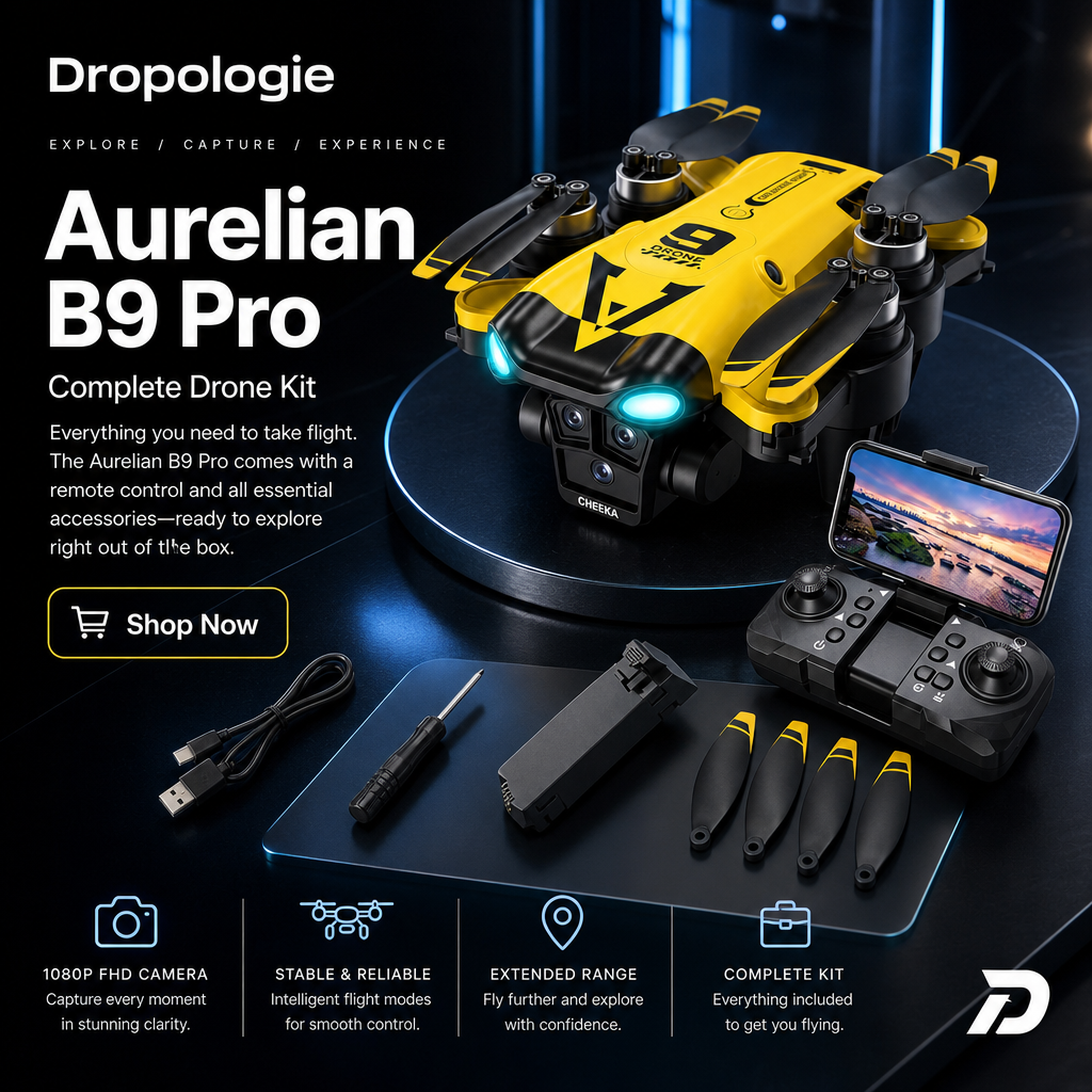 Aurelian B9 Pro 8K HD Drone with Triple Cameras & Obstacle Avoidance