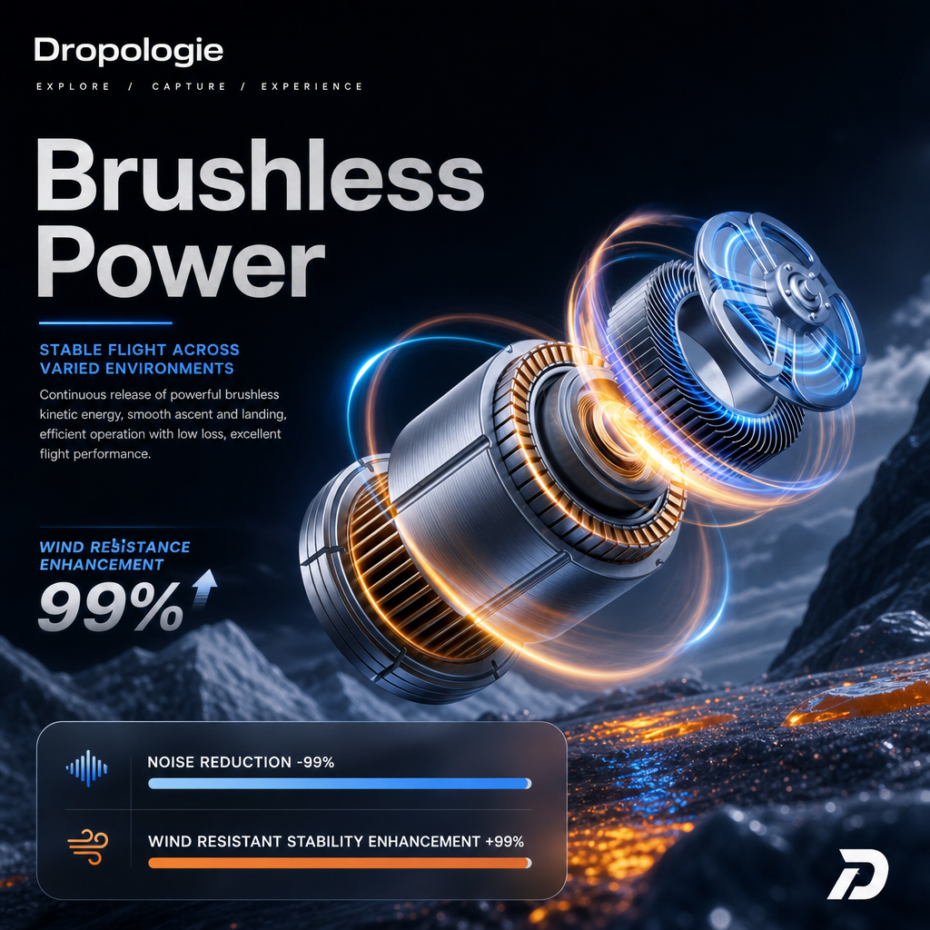 GT8 8K HD Drone with Dual Cameras, Brushless Motors & Remote Control Screen