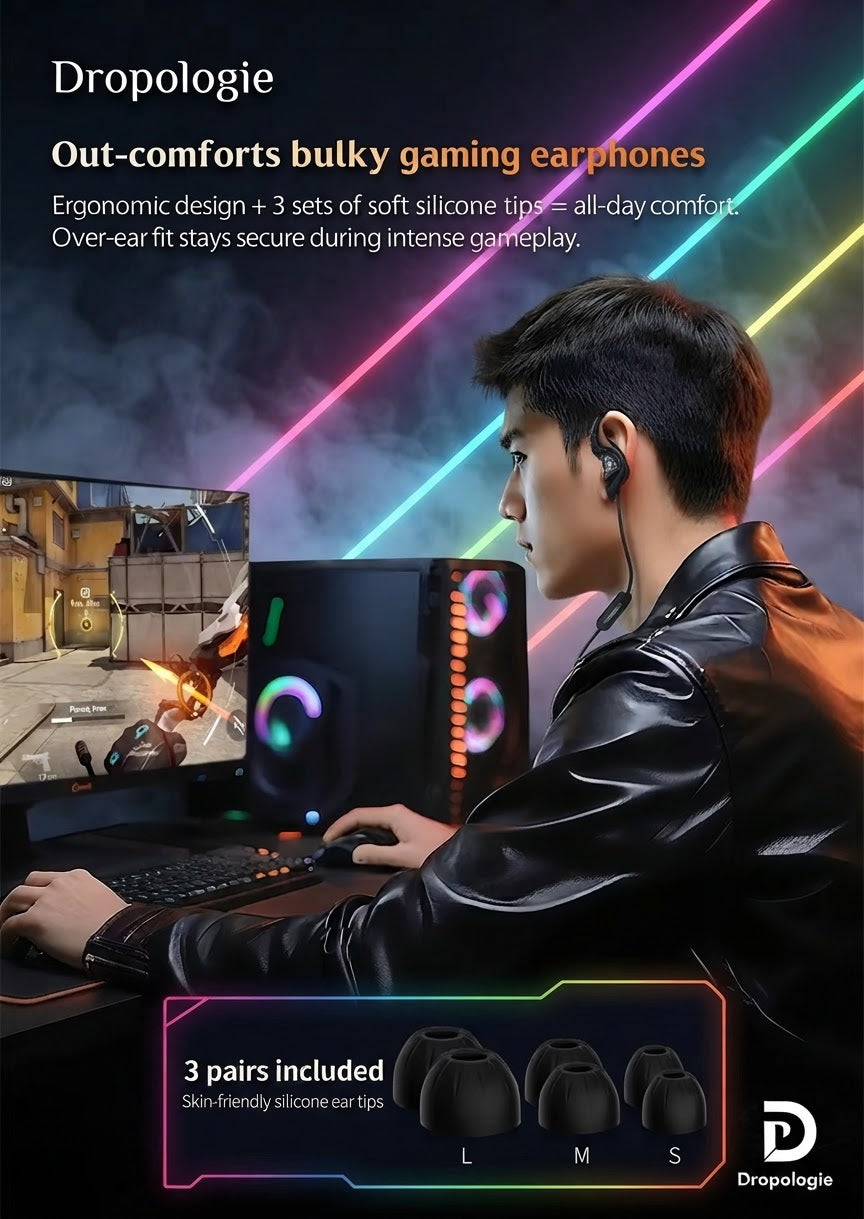 KZ Gale In-Ear Gaming Earphones E-sports Bass Metal Earbuds for Video Game Stage Live Sound Headphones