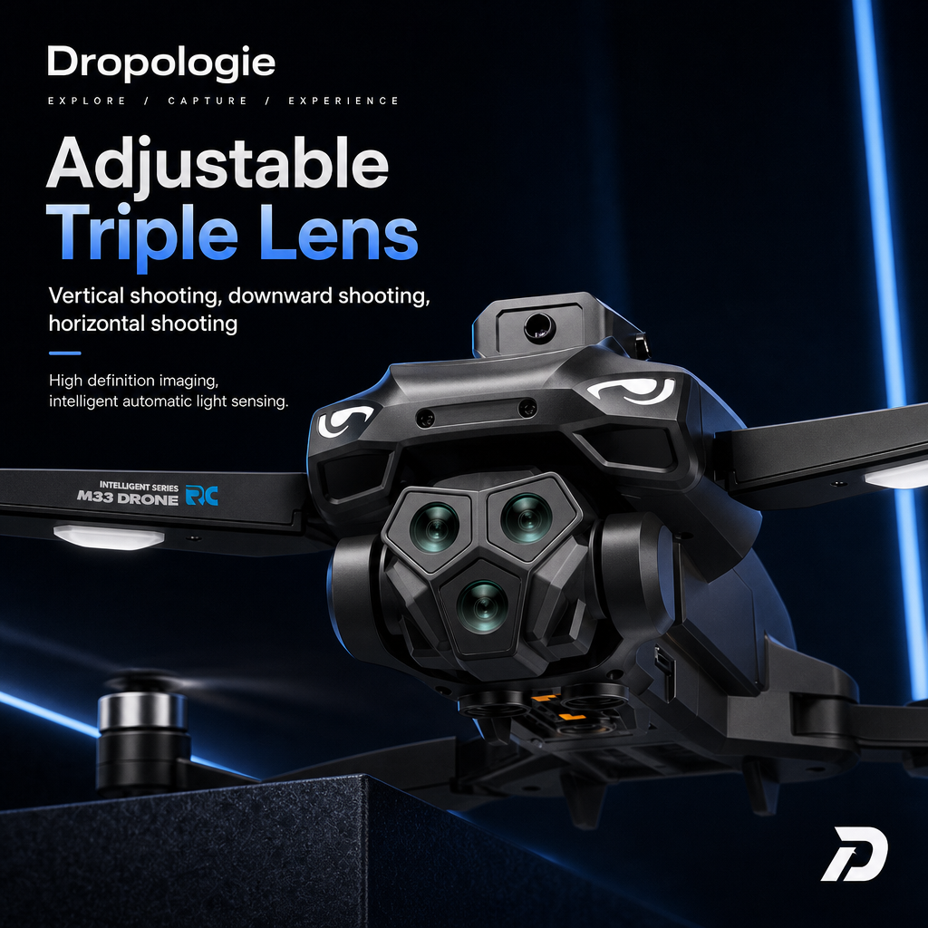 M33 MAX 8K HD FPV Drone with 5KM Range, Brushless Motors & 360° Obstacle Avoidance