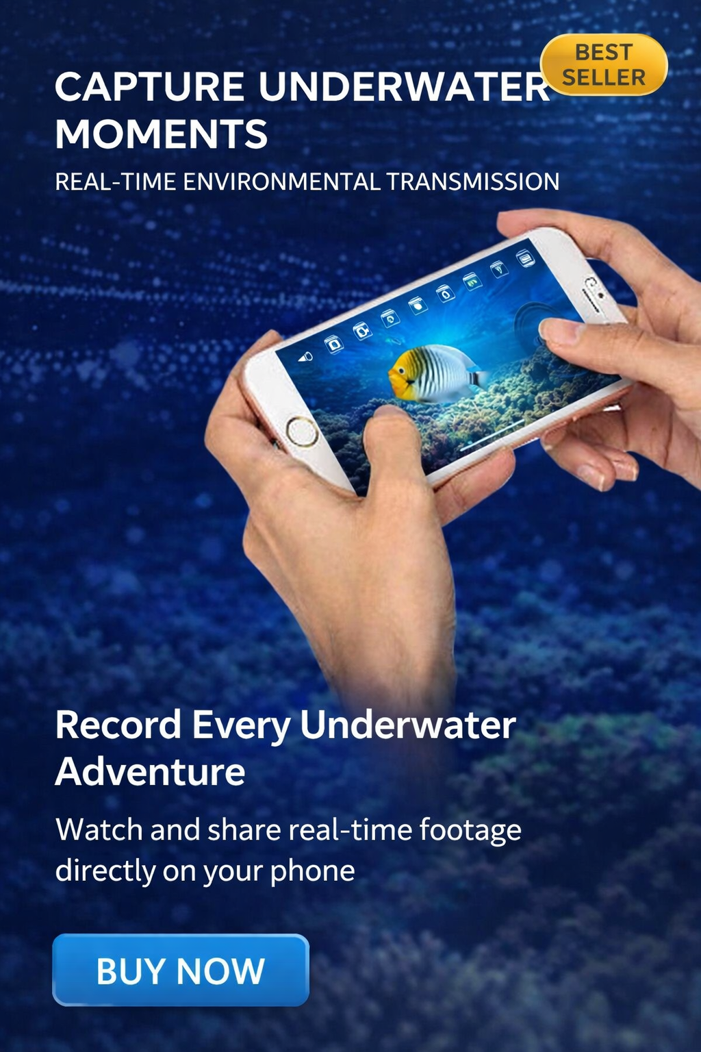 Mini Smart Water Drone – 50M HD Real-Time Underwater Camera