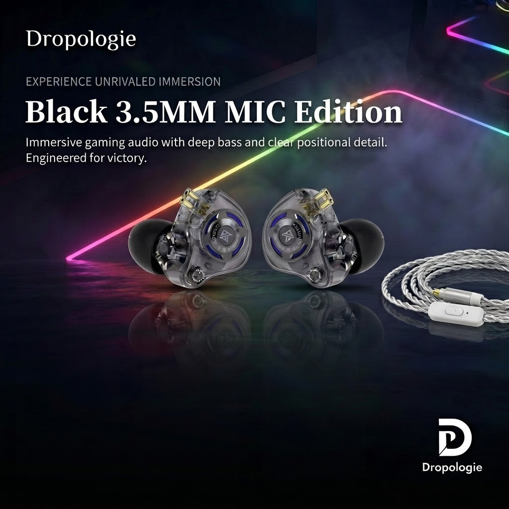 KZ Gale In-Ear Gaming Earphones E-sports Bass Metal Earbuds for Video Game Stage Live Sound Headphones