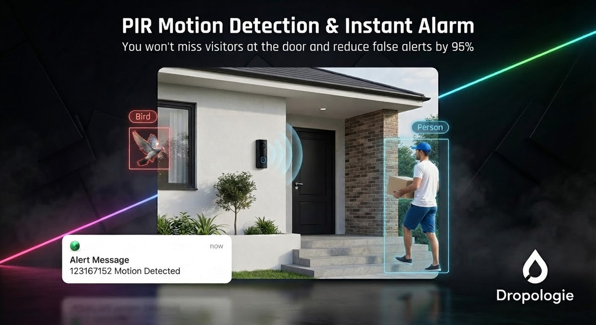 Smart Video Doorbell Camera – AI Motion Detection, Night Vision & Two-Way Audio