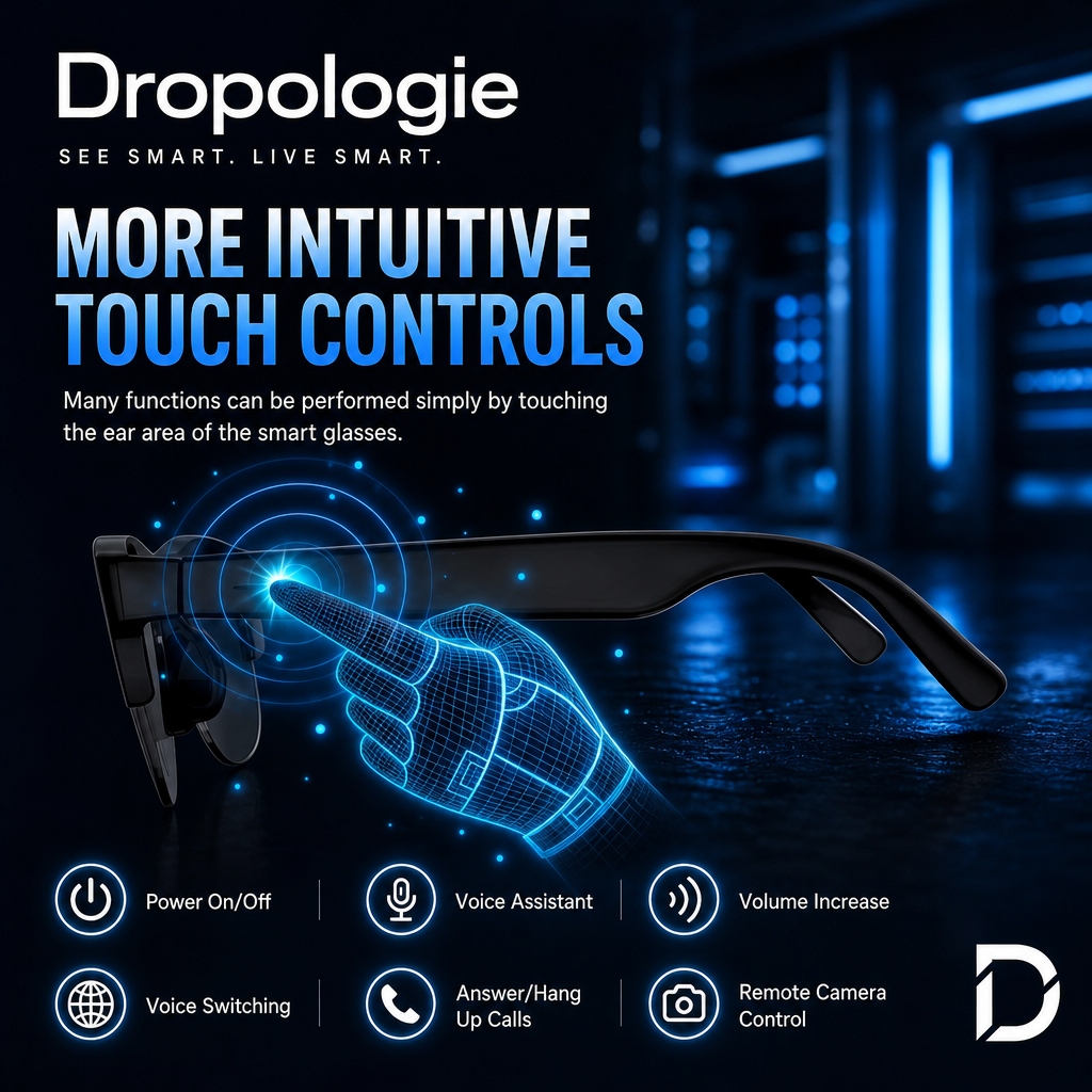 D12 AI Smart Glasses with 8K Camera, Bluetooth Audio, Voice Assistant & Translation