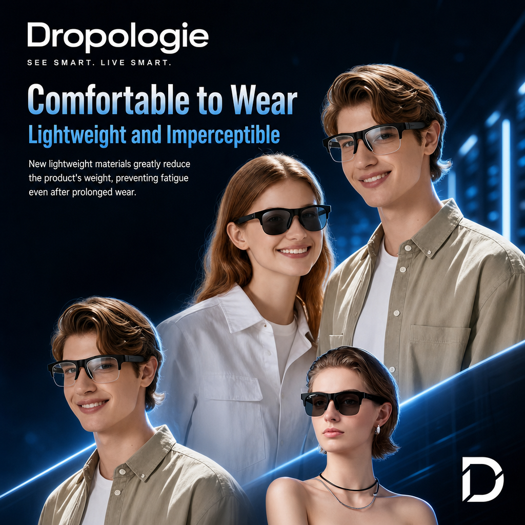 D12 AI Smart Glasses with 8K Camera, Bluetooth Audio, Voice Assistant & Translation