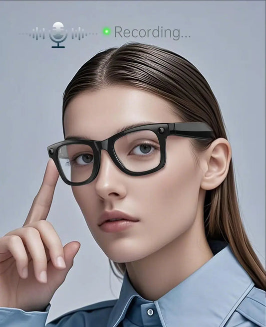AI Smart Glasses with Camera – Hands-Free Video & Photo Recording Waterproof