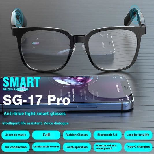 Smart Bluetooth Glasses – Music & Calls with Blue Light Protection