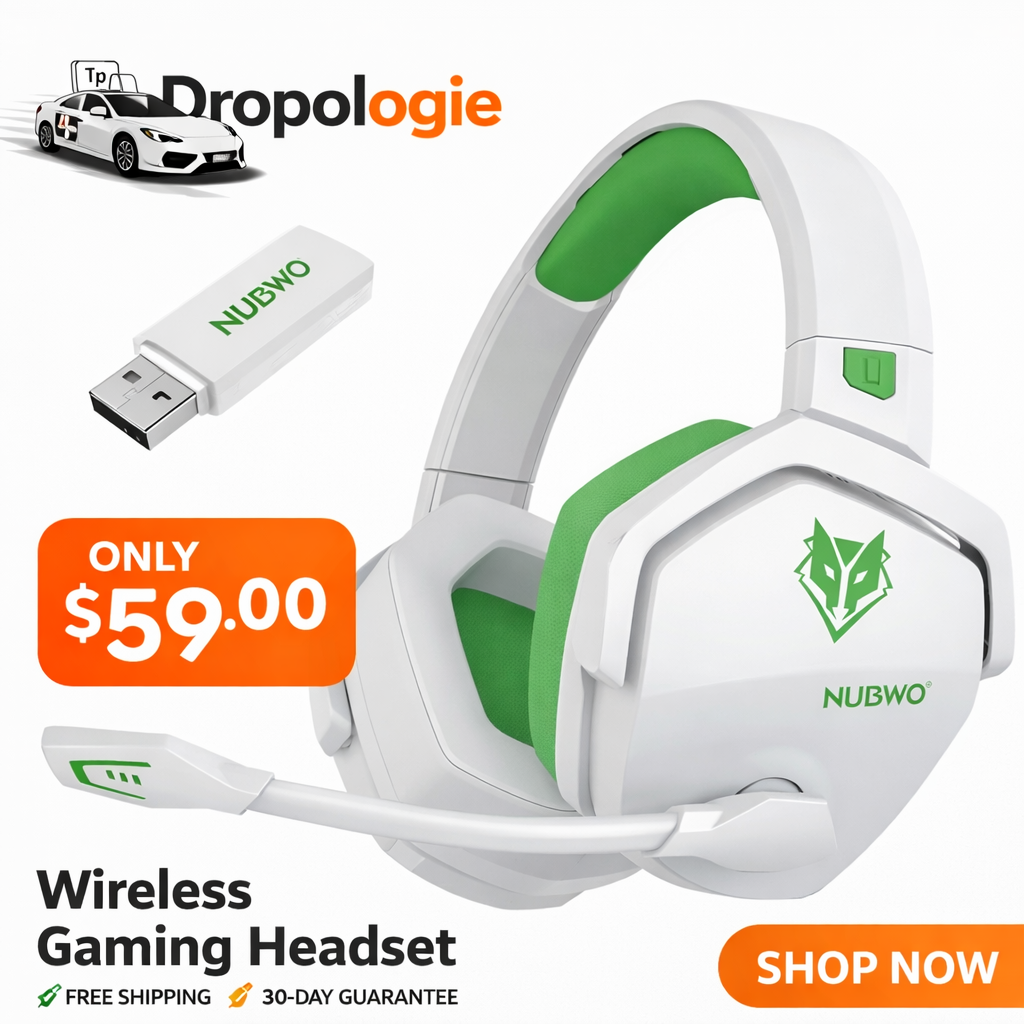 NUBWO N16 Wireless Gaming Headset – 23ms Low Latency | PS5, PS4 & PC