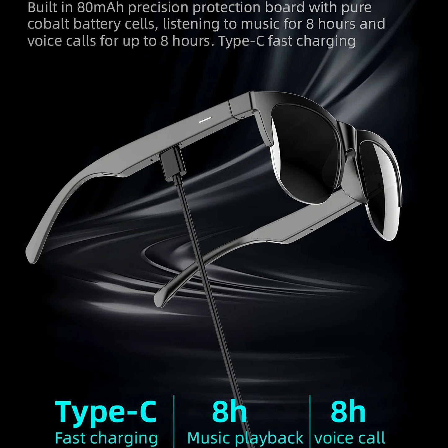 Smart Bluetooth Sunglasses – Music & Calls for Outdoor Use