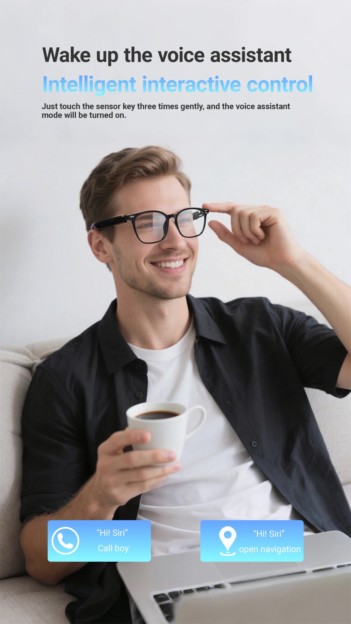 🧠 AI Smart Translation Glasses – Real-Time Language Assistance             +100 Languages