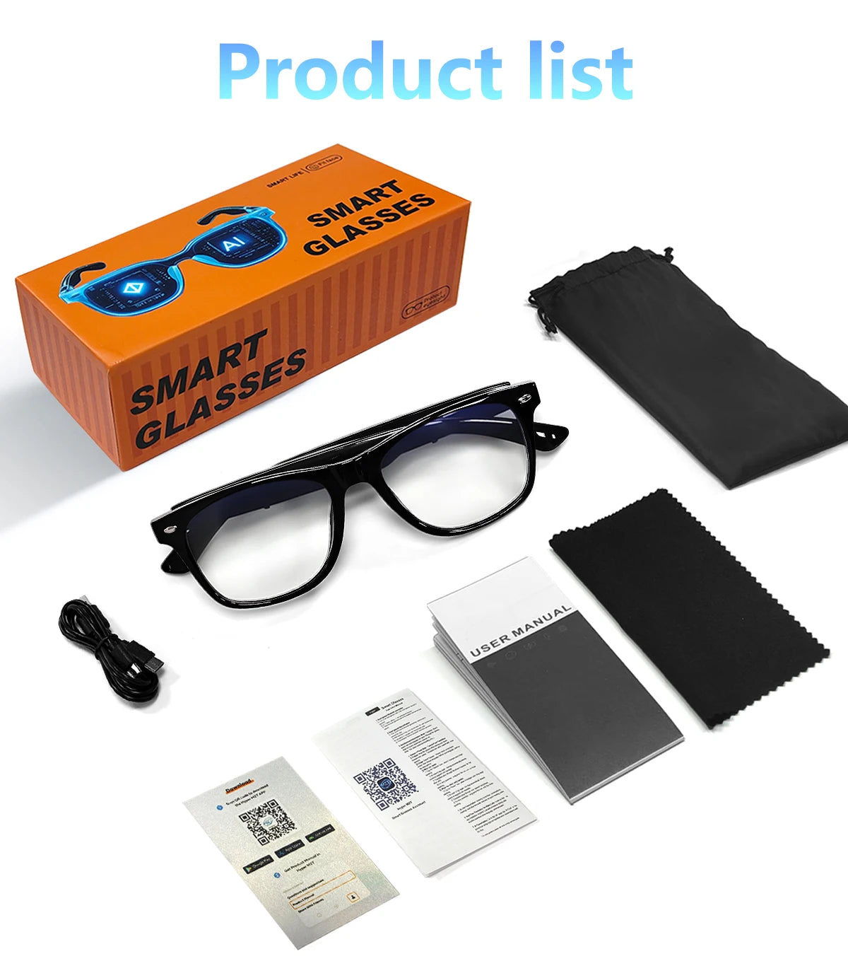 🧠 AI Smart Translation Glasses – Real-Time Language Assistance             +100 Languages