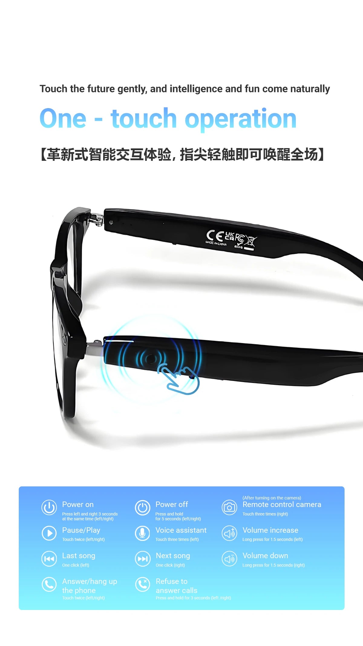 🧠 AI Smart Translation Glasses – Real-Time Language Assistance             +100 Languages
