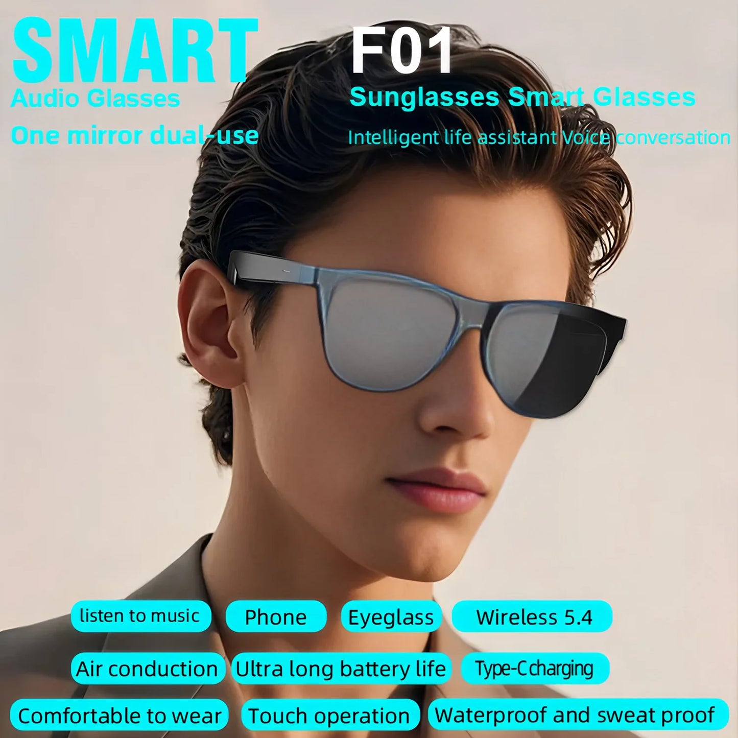 Smart Bluetooth Sunglasses – Music & Calls for Outdoor Use