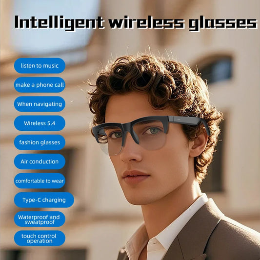 Smart Bluetooth Audio Glasses – Open-Ear Sound for Work & Daily Use