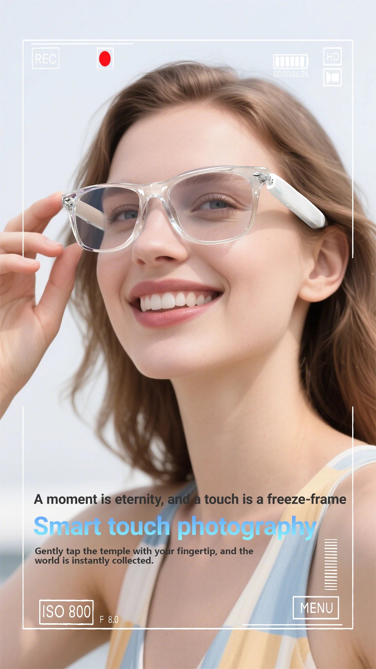 🧠 AI Smart Translation Glasses – Real-Time Language Assistance             +100 Languages