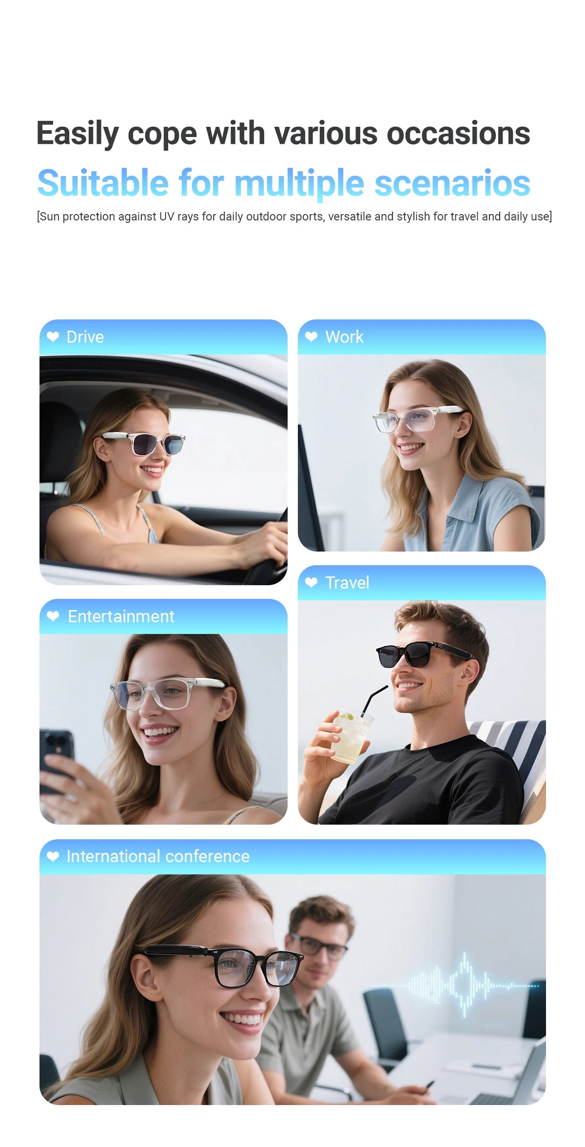 🧠 AI Smart Translation Glasses – Real-Time Language Assistance             +100 Languages
