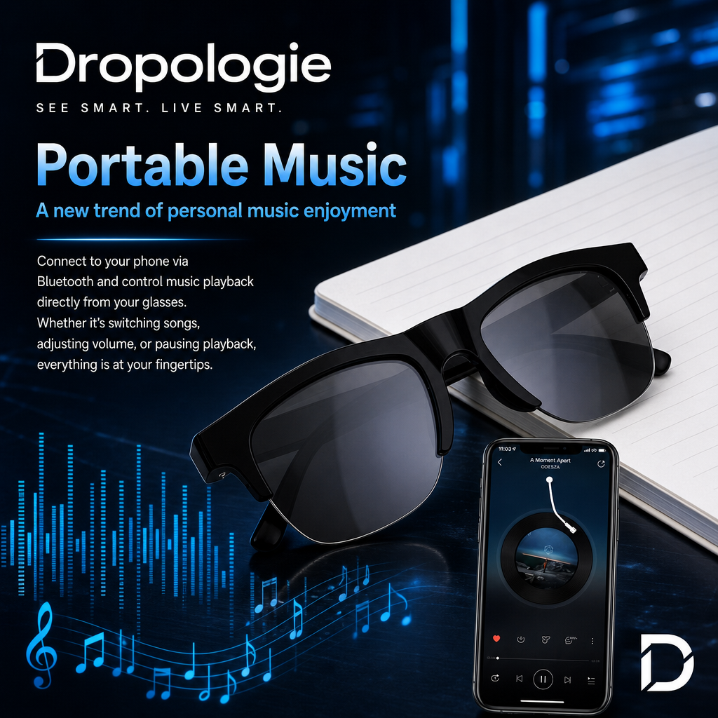 D12 AI Smart Glasses with 8K Camera, Bluetooth Audio, Voice Assistant & Translation