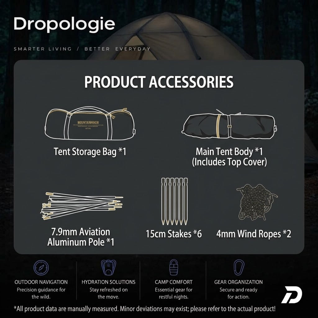 ⛺ Mountainhiker Waterproof Off Ground Camping Cot Tent – 4-Season Outdoor Tent