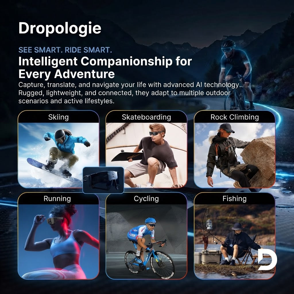 Sport Smart Glasses – M95 AI Sunglasses with 4K Camera, Bluetooth Calling & AI Translation